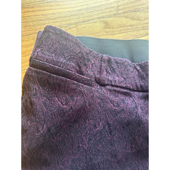 Lane Bryant The Allie Maroon Paisley Slight Flare Pants Size 24R - Picture 3 of 7